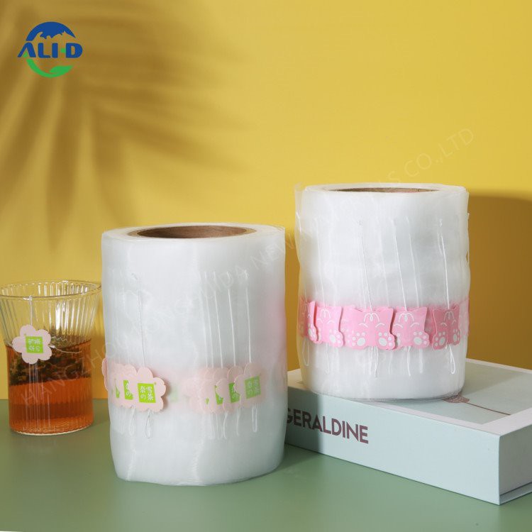 ピラミッド ティーバッグ用のタグ付きナイロン メッシュ ロール